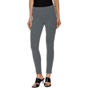 Theory Black White Adbelle K Claymont Skinny Dress Work Pant Leggings Stretch S